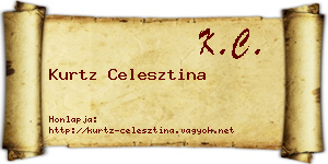 Kurtz Celesztina névjegykártya